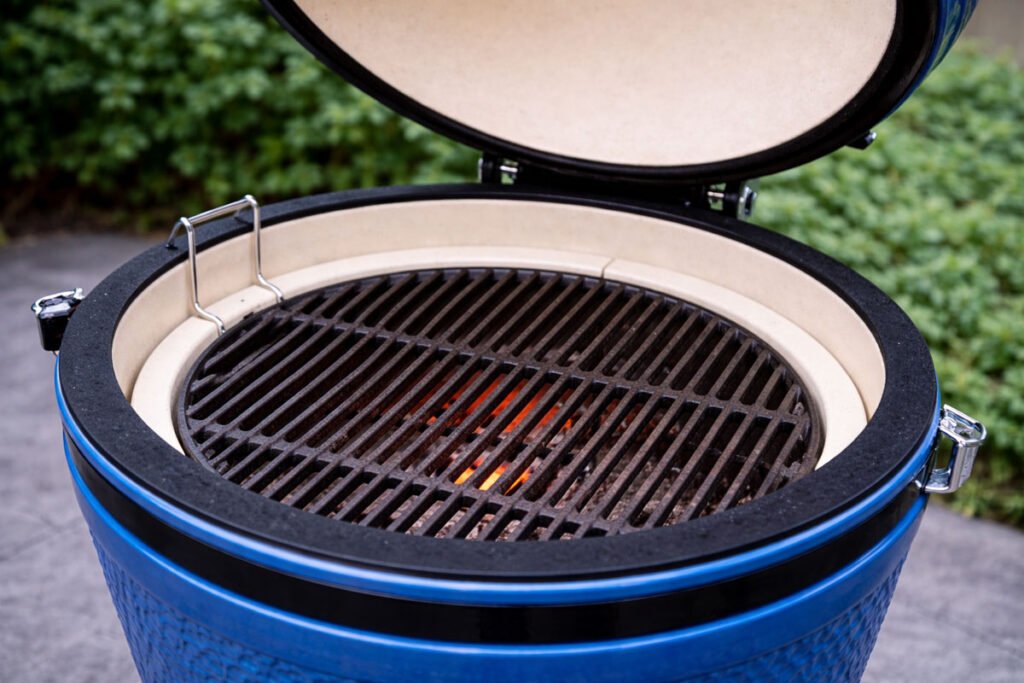 Rejilla de hierro fundido en kamado para sellado intenso y altas temperaturas