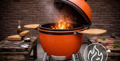 Fuego en el kamado: control del calor y la combustión en parrilla cerámica